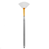 LevisSime - Кисть веерная, белая с пластмассовой ручкой, белый искусственный ворс длина, 160 мм