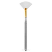 LevisSime - Кисть веерная, белая с пластмассовой ручкой, белый искусственный ворс длина, 170 мм