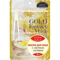 Japan Gals - Маски для лица с золотым составом, 7 шт. подарочный набор dizao маски для лица шеи и области глаз в упаковке 14 шт