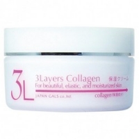 Japan Gals 3Layers Collagen Cream - Крем увлажняющий с 3 слоями коллагена, 60 г japan gals маска с гиалуроновой кислотой pure essence 7 шт