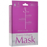 Фото Japan Gals 3Layers Collagen Mask - Маска для лица с 3 видами коллагена, 30 шт