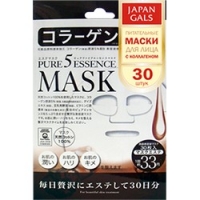 Japan Gals Pure 5 Essential - Питательные маски для лица с коллагеном, 30 шт. japan gals питательные маски для лица с витамином c и нано коллагеном арт 008246 30 шт