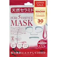 Japan Gals Pure 5 Essential - Питательные маски для лица с натуральными керамидами, 30 шт.
