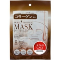 Japan Gals Pure5 Essential - Маска с коллагеном, 1 шт. омолаживающая маска для снятия отеков и осветления темных кругов под глазами