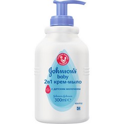 Фото Johnson & Johnson Johnsons baby - Крем-мыло 2в1 для умывания для лица и рук, 300 мл