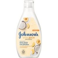 Johnson  Johnson Johnsons Body Care Vita-Rich - Смузи гель для душа расслабляющий с Йогуртом, Кокосом и экстрактом Персика, 250 мл