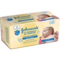 

Johnson & Johnson Johnsons - Детские влажные салфетки От макушки до пяточек без отдушки, 112 шт