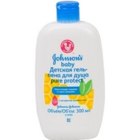 Johnsons baby Pure Protect - Гель-пена для душа антибактериальная, 300 мл