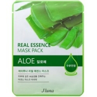 Juno Real Essence Mask Pack Aloe - Маска тканевая с алоэ, 25 мл