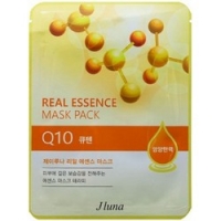 Juno Real Essence Mask Pack Q10 - Маска тканевая с коэнзимом Q10, 25 мл