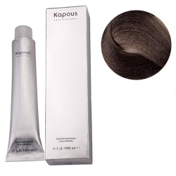 Фото Kapous Крем-краска для волос - 6.81 коричнево-пепельный темный блонд 100 мл