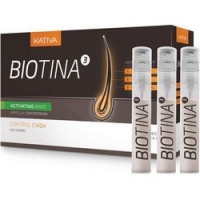 Kativa Biotina 3 - Концентрат против выпадения волос в ампулах, 3х4 мл