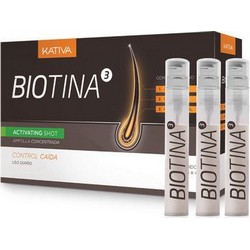 Фото Kativa Biotina 3 - Концентрат против выпадения волос в ампулах, 3х4 мл
