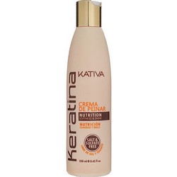 Фото Kativa Keratina - Крем укрепляющий для укладки с кератином для всех типов волос, 250 мл