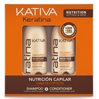 

Kativa Keratina - Набор для всех типов волос укрепляющий с кератином, 2х100 мл