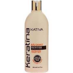Фото Kativa Keratina Balsamo - Бальзам-кондиционер укрепляющий для всех типов волос с кератином, 500 мл