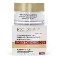 KORA - Крем мультиматрикс дневной обновляющий, 50 мл обновляющий энзимный гель skin refining enzyme peel 1107p 150 мл