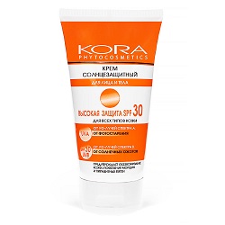 Фото KORA - Крем солнцезащитный SPF 30, для лица и тела, 150 мл