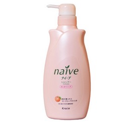 Фото Kracie Naive Peach&Rosehip Oil Shampoo - Шампунь для сухих волос, Персик и Шиповник, 550 мл.