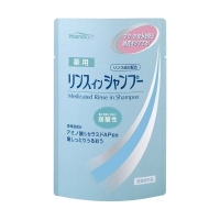 Kumano cosmetics Cool Medicated Rinse in Shampoo - Шампунь слабокислотный против перхоти и зуда, сменный блок, 350 мл