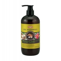 Фото Kumano cosmetics Infused With Horse Oil Shampoo - Шампунь для сухих волос с 3 видами масел: лошадиное, кокосовое и масло камелии, 480 мл