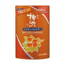 Фото Kumano cosmetics 2 in 1 Shampoo - Шампунь-кондиционер 2в1 против перхоти с экстрактами хурмы и лекарственных трав, сменный блок, 350 мл