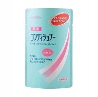 Фото Kumano cosmetics Medicated Conditioner - Слабокислотный кондиционер против перхоти и зуда кожи головы, сменный блок, 400 мл