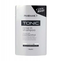 Фото Kumano cosmetics Tonic Rinse in Shampoo - Тонизирующий шампунь 2 в 1 для мужчин, сменный блок, 400 мл