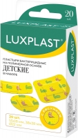 Luxplast - Набор детских бактерицидных пластырей на полимерной основе, 20 шт
