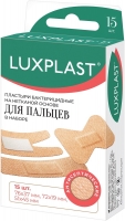 Luxplast - Набор бактерицидных пластырей на нетканой основе для пальцев, 15 шт