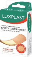 Фото Luxplast - Набор кровоостанавливающих медицинских пластырей  на полимерной основе 72х19 мм, 15 шт