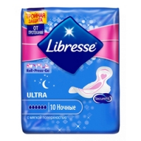 

Libresse Ultra Goodnight - Прокладки гигиенические ночный, 10 шт