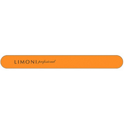 Фото Limoni Color - Пилка для ногтей оранжевая прямая, 180*180