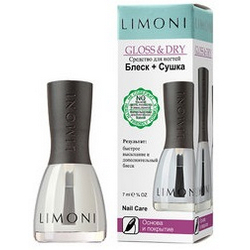 Фото Limoni Gloss And Dry - Покрытие блеск и сушка для ногтей, 7 мл