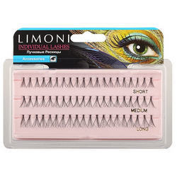 Фото Limoni Individual Lashes - Пучки ресниц черные узелковые ассорти