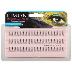 Фото Limoni Individual Lashes - Пучки ресниц черные узелковые короткие