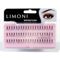 

Limoni Individual Lashes - Пучки ресниц черные узелковые средние
