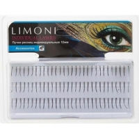 Limoni Individual Lashes - Пучки ресниц индивидуальные черные 12 мм