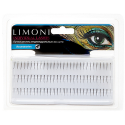 Фото Limoni Individual Lashes - Пучки ресниц индивидуальные черные 8+10+ 14 мм