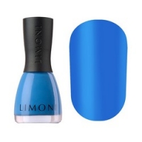 Limoni Neon Collection - Лак для ногтей матовый неоновый тон 594, голубой, 7 мл