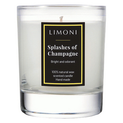 Фото Limoni Splashes Of Champagne - Свеча ароматическая Брызги шампанского, 160 гр