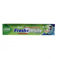 Фото Lion Thailand Fresh & White Toothpaste - Паста зубная для защиты от кариеса прохладная мята, 160 г