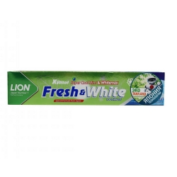 Фото Lion Thailand Fresh & White Toothpaste - Паста зубная для защиты от кариеса прохладная мята, 160 г