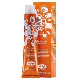 Фото Lisap Milano LK Splasher - Стойкая крем-краска для волос без аммиака, оранжевый, 60 мл