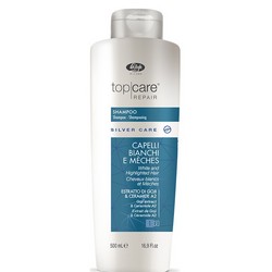 Фото Lisap Milano Top Care Repair Silver Care Shampoo - Шампунь для седых, мелированных волос, 500 мл