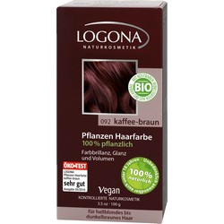 Фото Logona Powder Cofee Brown - Краска растительная для волос, тон 092 Кофейно-коричневый, 100 г