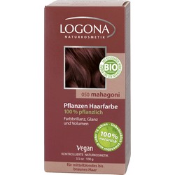 Фото Logona Powder Mahogany - Краска растительная для волос, тон 050 Махагон коричневато-красный, 100 г