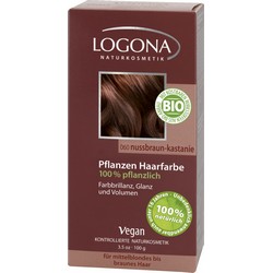 Фото Logona Powder Walnut Brown - Краска растительная для волос, тон 060 Орех красно-коричневый, 100 г