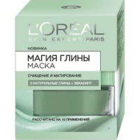 

L'Oreal - Маска для лица Магия Глины, с эвкалиптом, 50 мл
