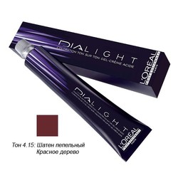 Фото L'Oreal Professionnel Dialight - Краска для волос Диалайт 4.15 Шатен пепельный красное дерево 50 мл